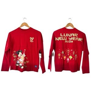 New Disney Red 2025 Lunar New Year Kids Spirit Jersey XL California Adventure